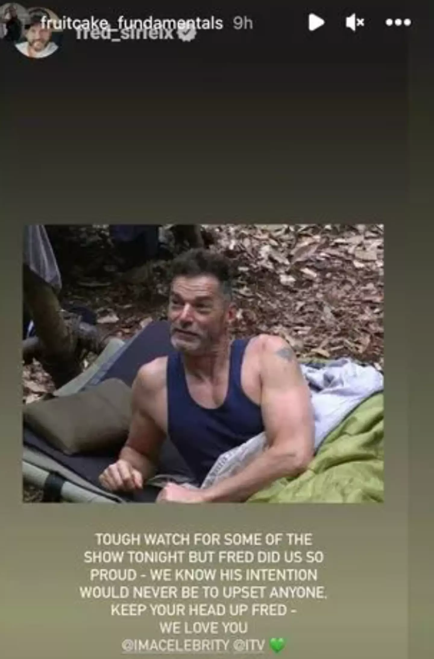 Fred's partner had her say on Instagram.