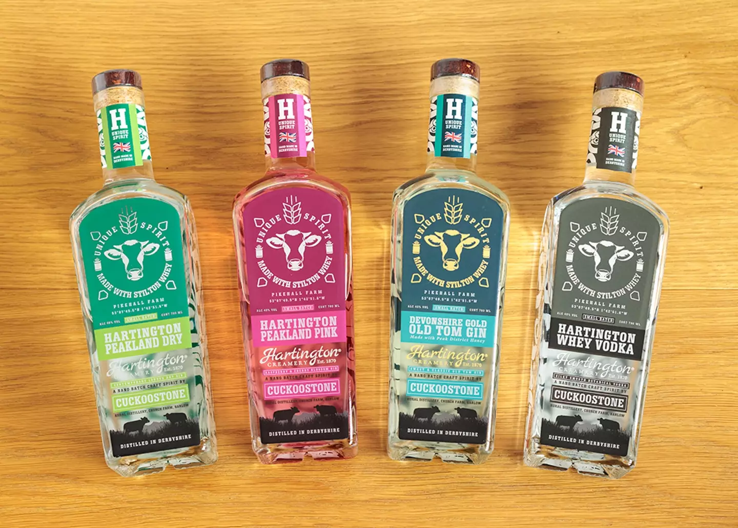 There's gin, dry gin, pink gin and vodka all infused with cheese, though apparently it doesn't change the taste.