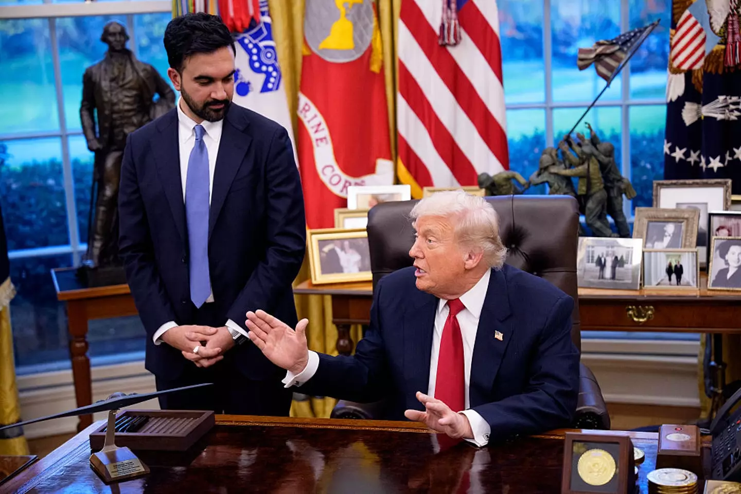 Trump and Mamdani met in the Oval Office on Friday and took questions from press (Andrew Harnik/Getty Images)
