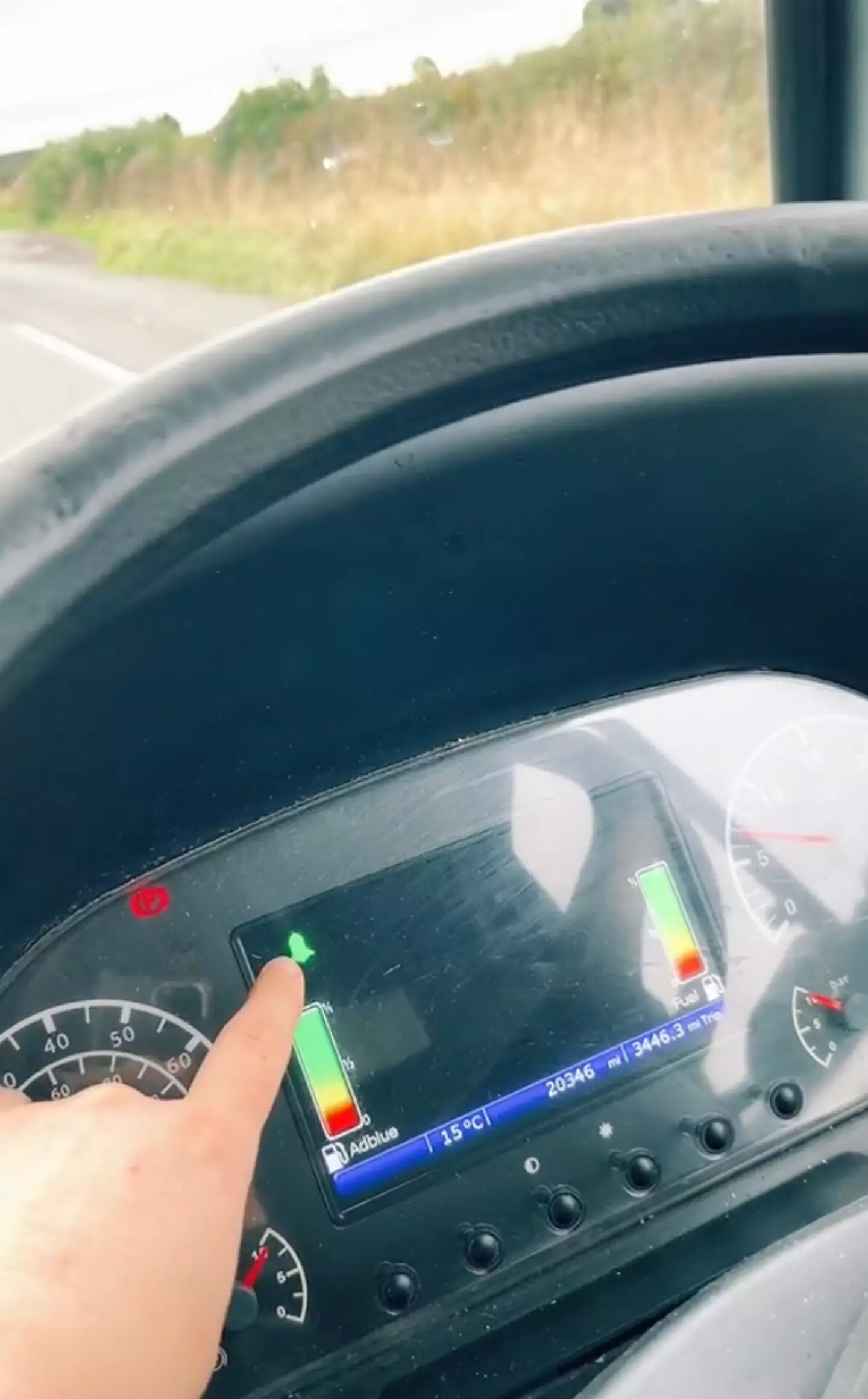 There's a symbol that appears on the dashboard (
