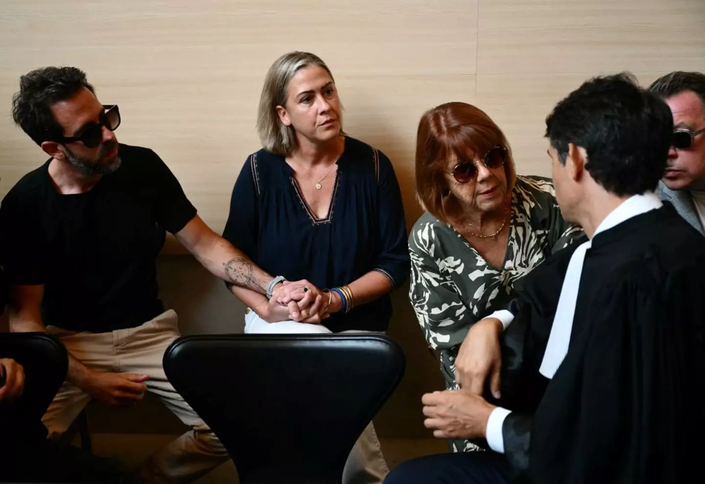 Gisèle Pelicot is being supported by her children in court (CHRISTOPHE SIMON/AFP via Getty Images)