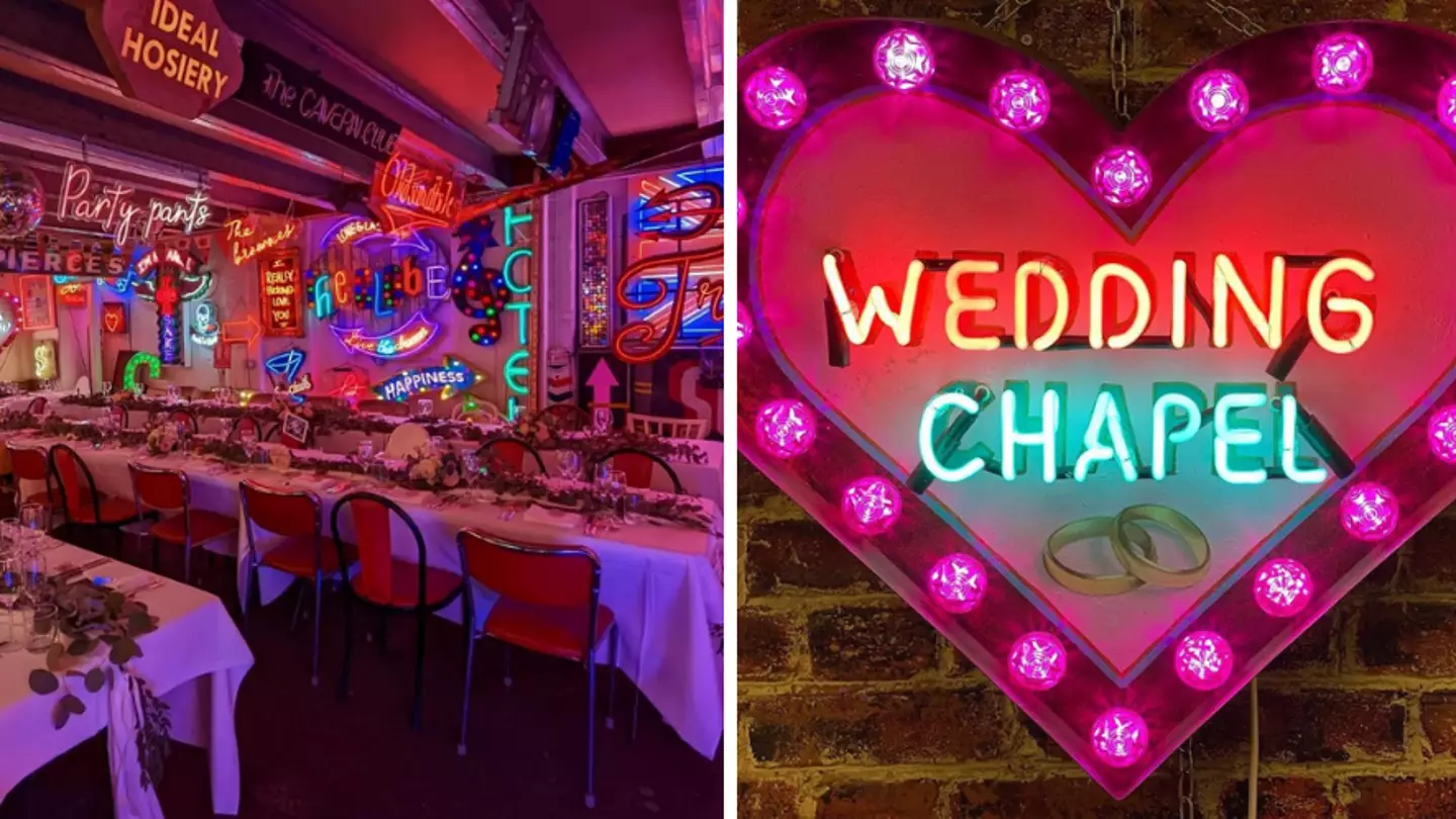 You can now get married in a neon wonderland in the UK