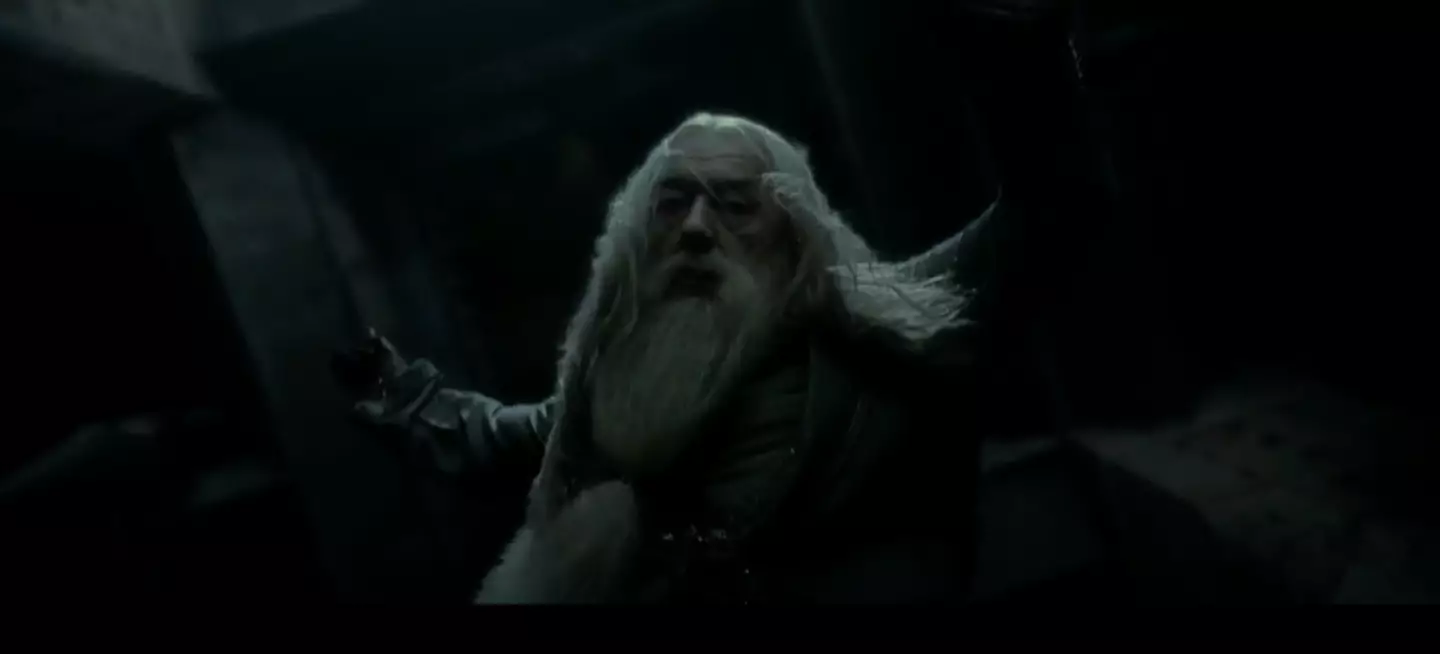 Dumbledore falls to his death (