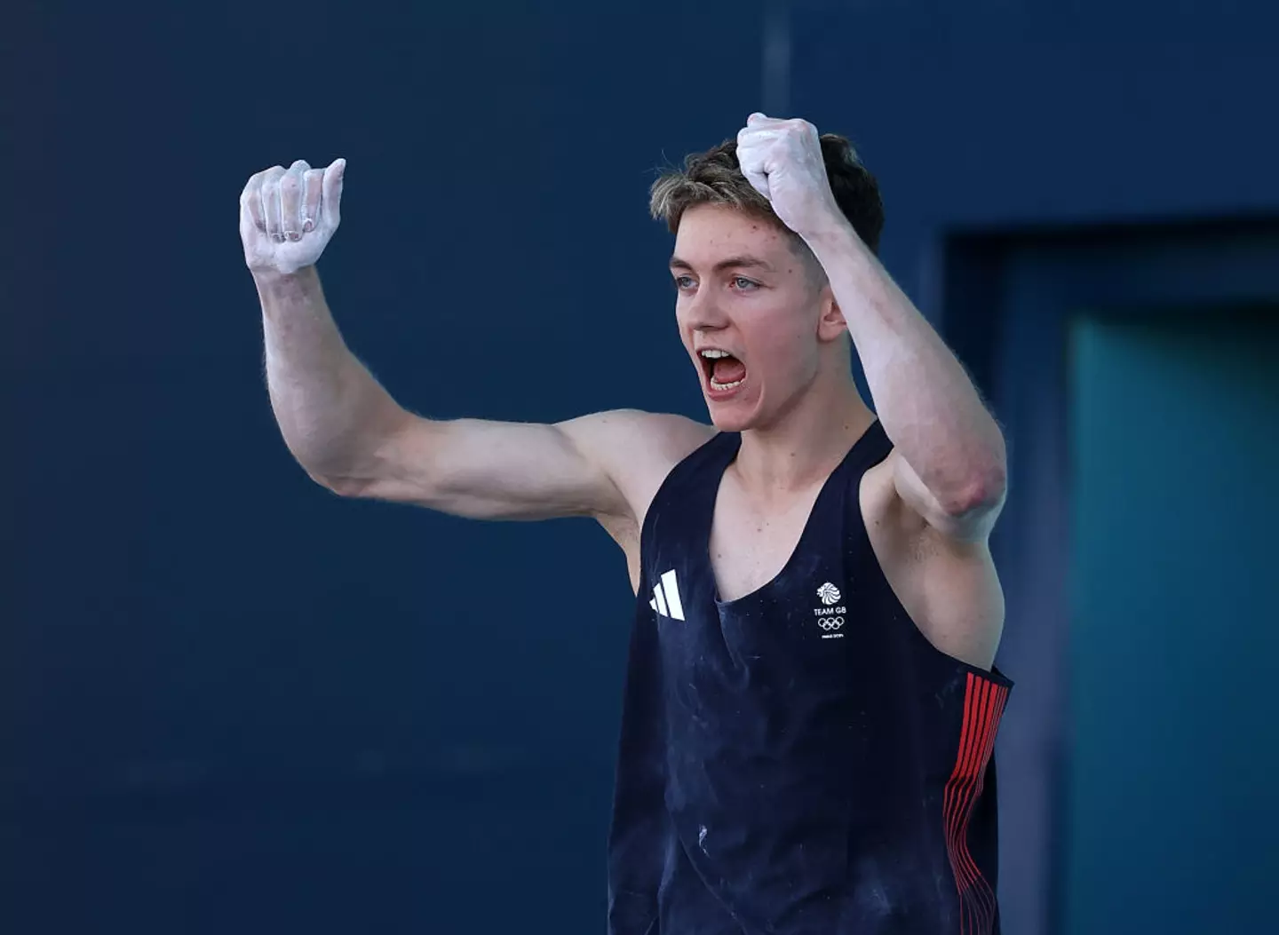 Team GB's Toby Roberts won a gold medal in men's combined climbing. (Julian Finney/Getty Images)