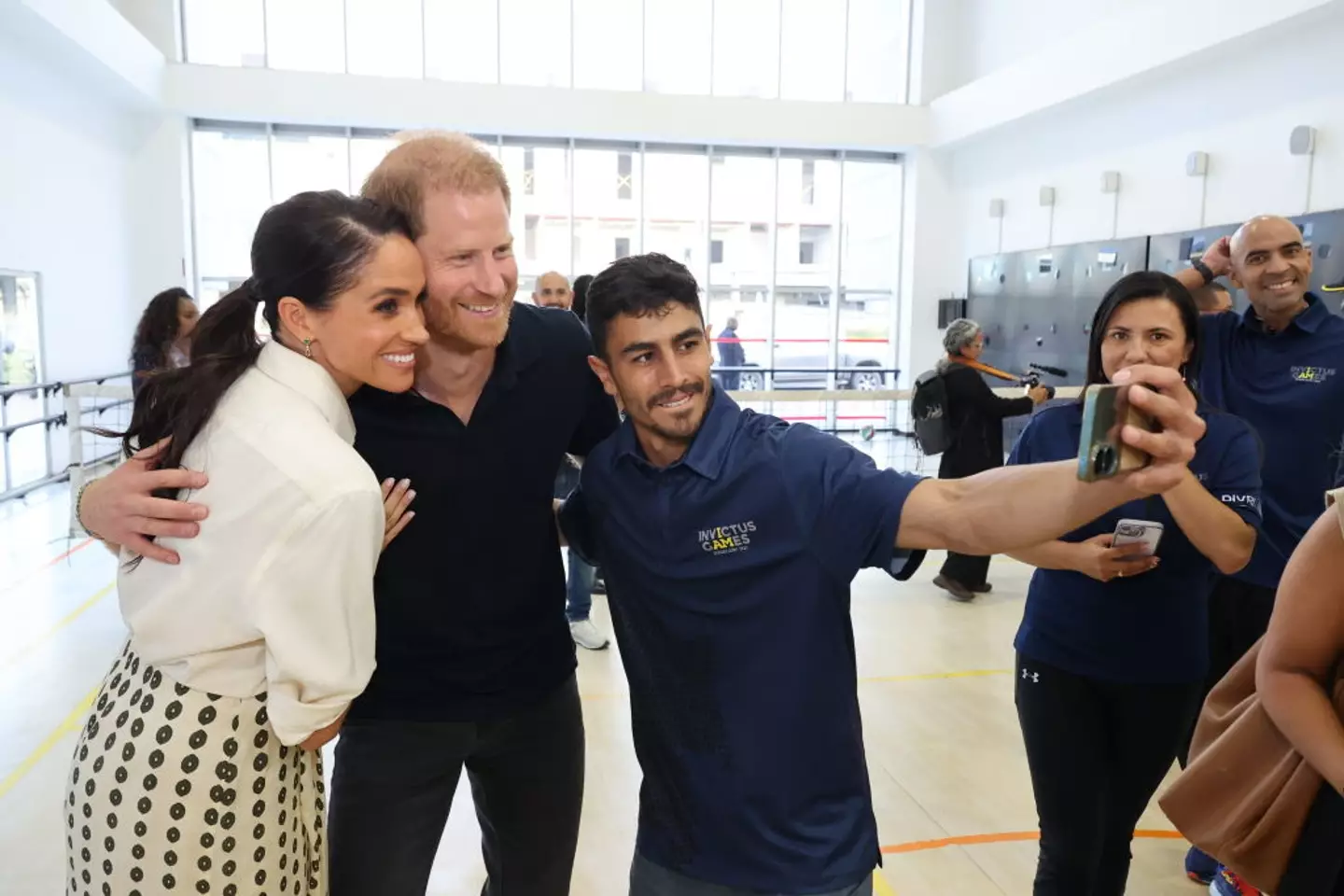 Meghan and Harry regularly take selfies. (Eric Charbonneau/Archewell Foundation via Getty Images)