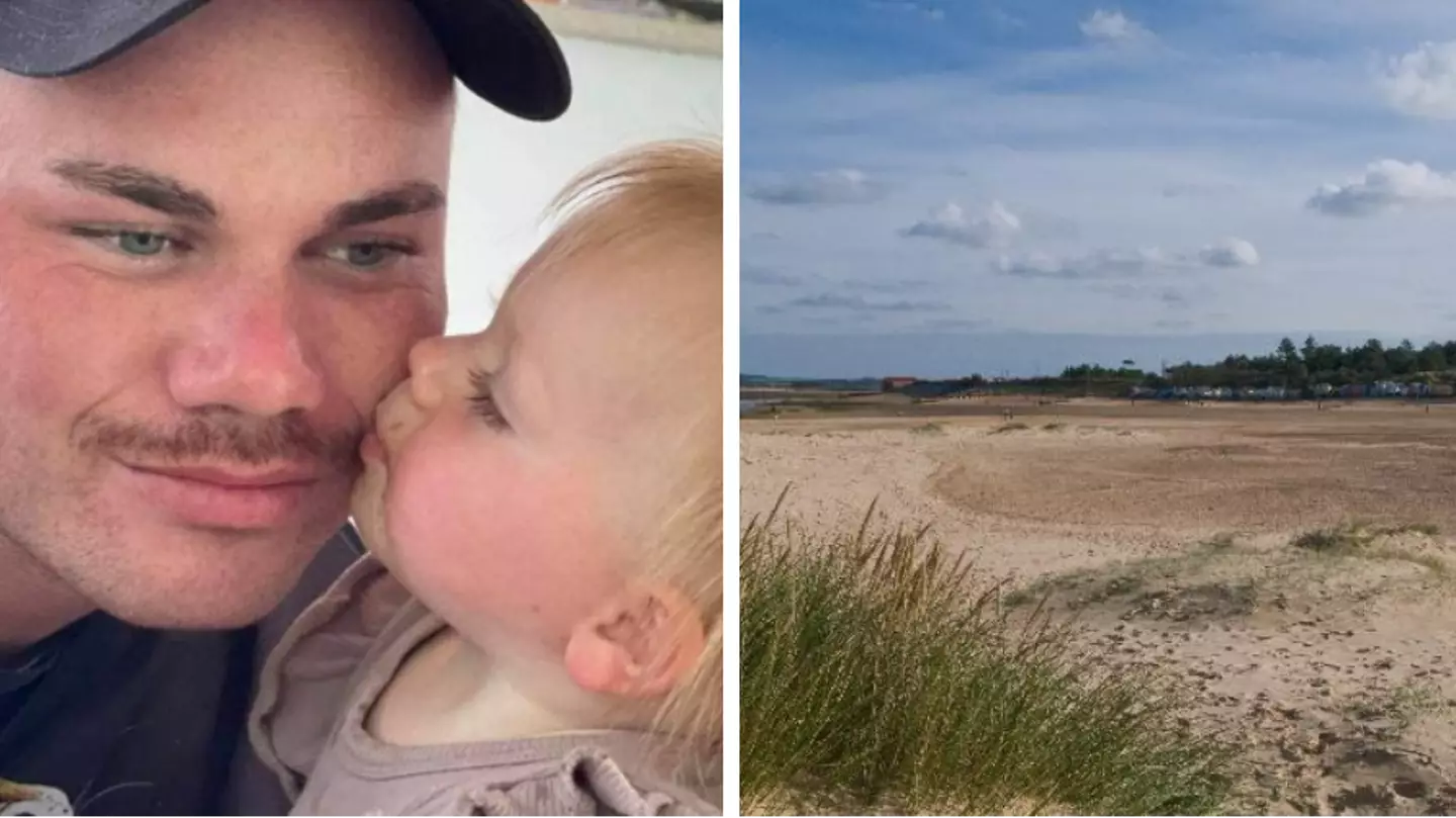 Young dad dies suddenly while walking with two-year-old daughter on beach