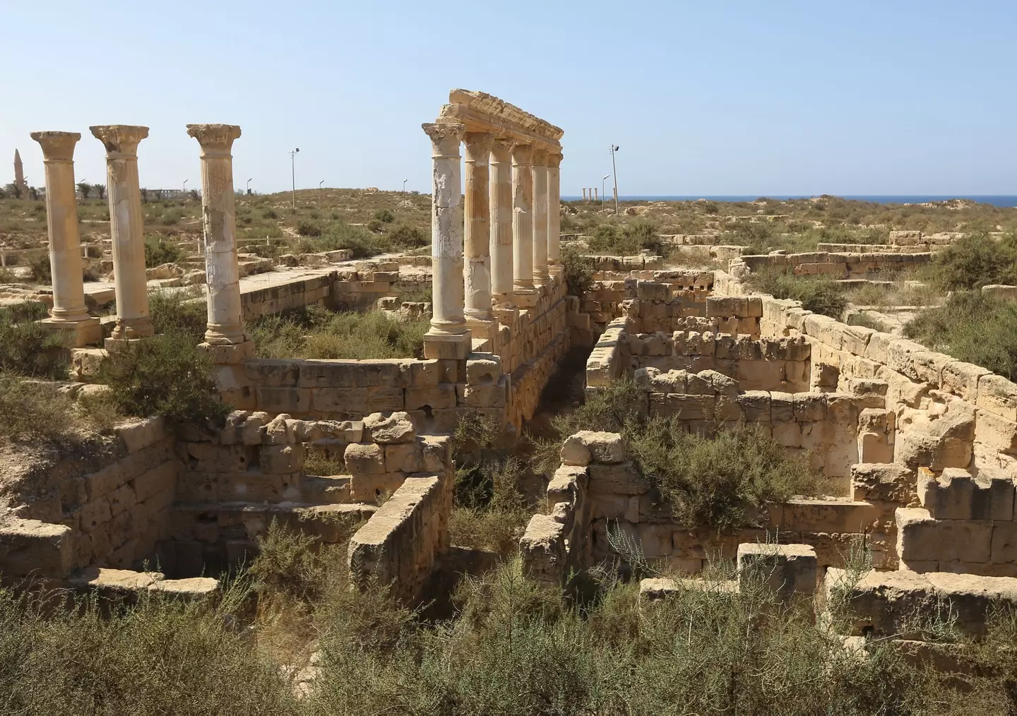 The ancient Roman city of Sabratha (MAHMUD TURKIA/AFP via Getty Images)