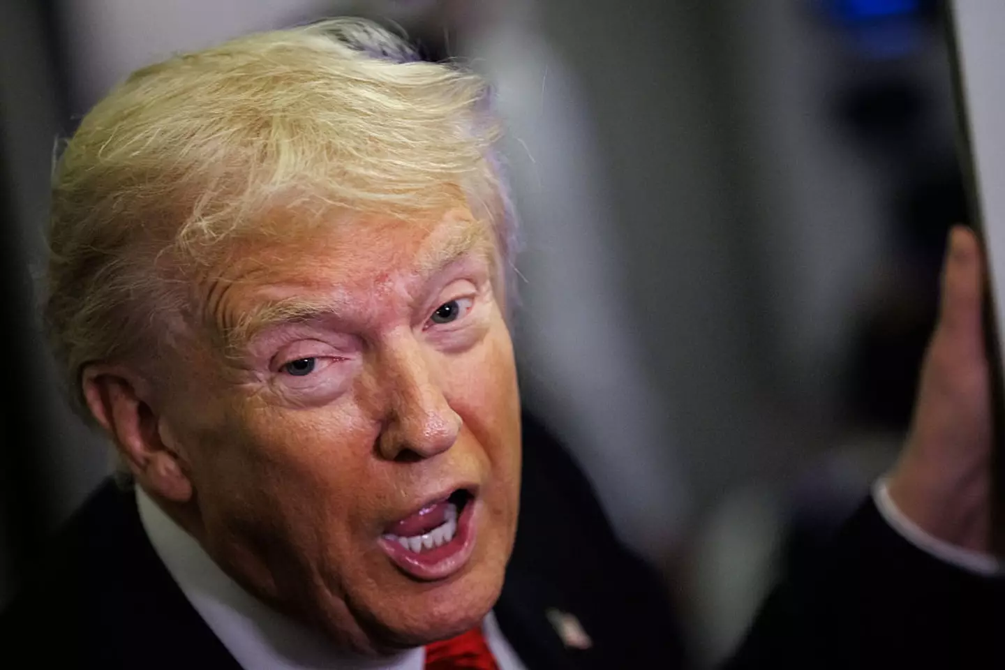 Donald Trump was previously accused of perpetuating an 'authoritarian dictatorship' after threatening to withhold funding from the city if Mamdani were to be elected (Samuel Corum / Stringer / Getty Images)