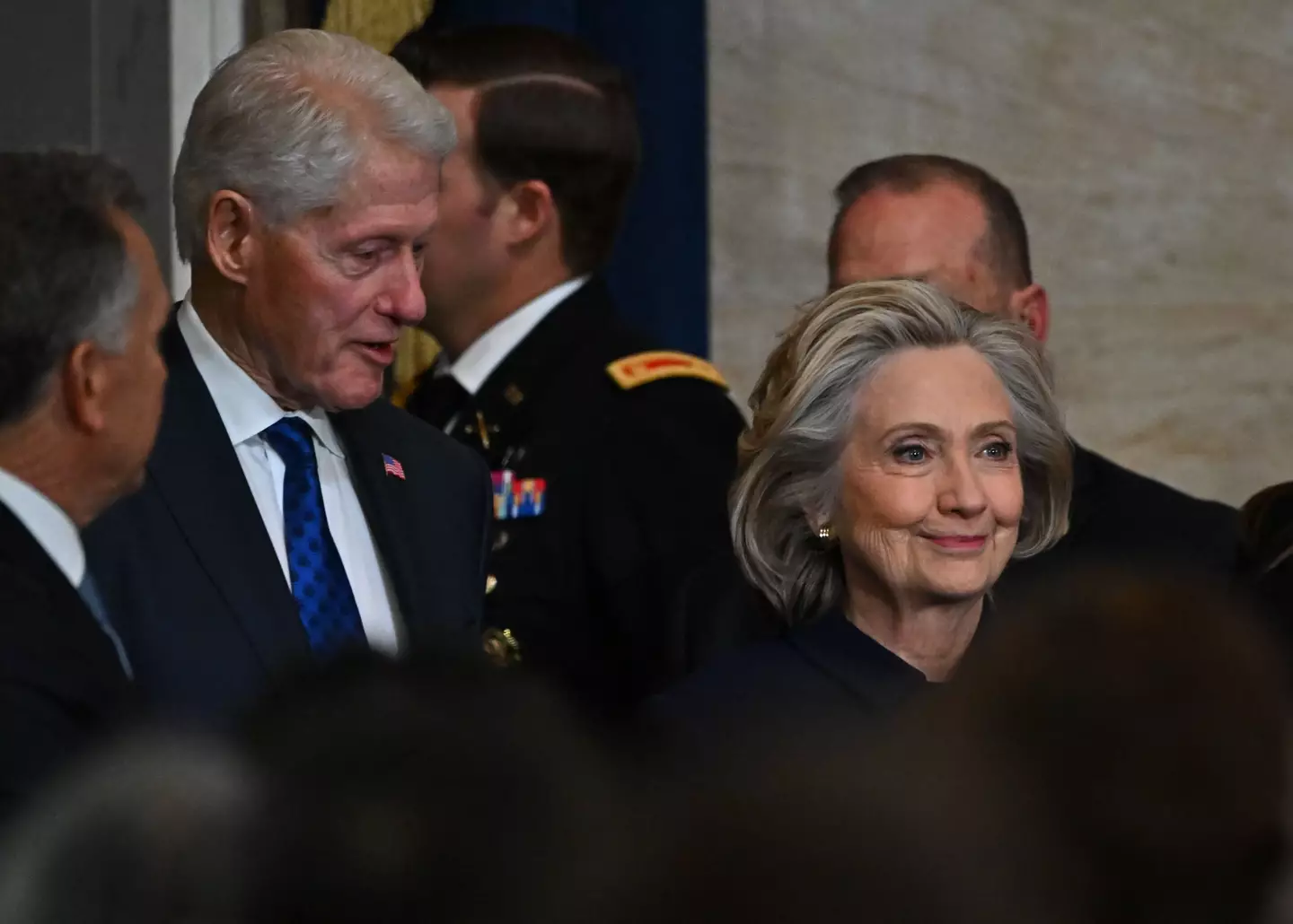 Hillary could be seen smirking (Ricky Carioti/The Washington Post via Getty Images)