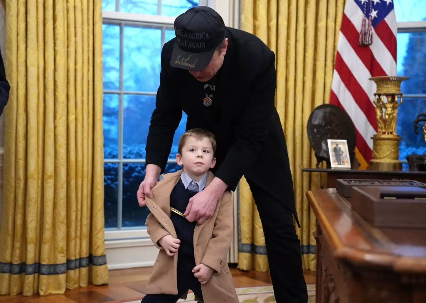 Musk took his and Grimes' son to the White House this week (Andrew Harnik/Getty Images)