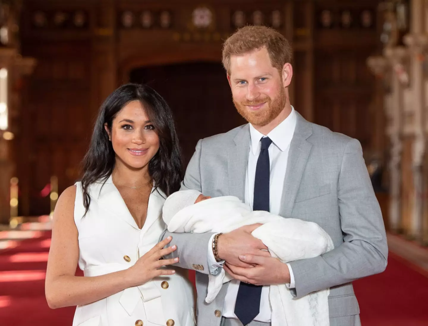 Meghan changed her name from ‘Rachel Meghan’ to ‘Her Royal Highness the Duchess of Sussex’ on Archie's birth certificate. (Dominic Lipinski - WPA Pool/Getty Images)