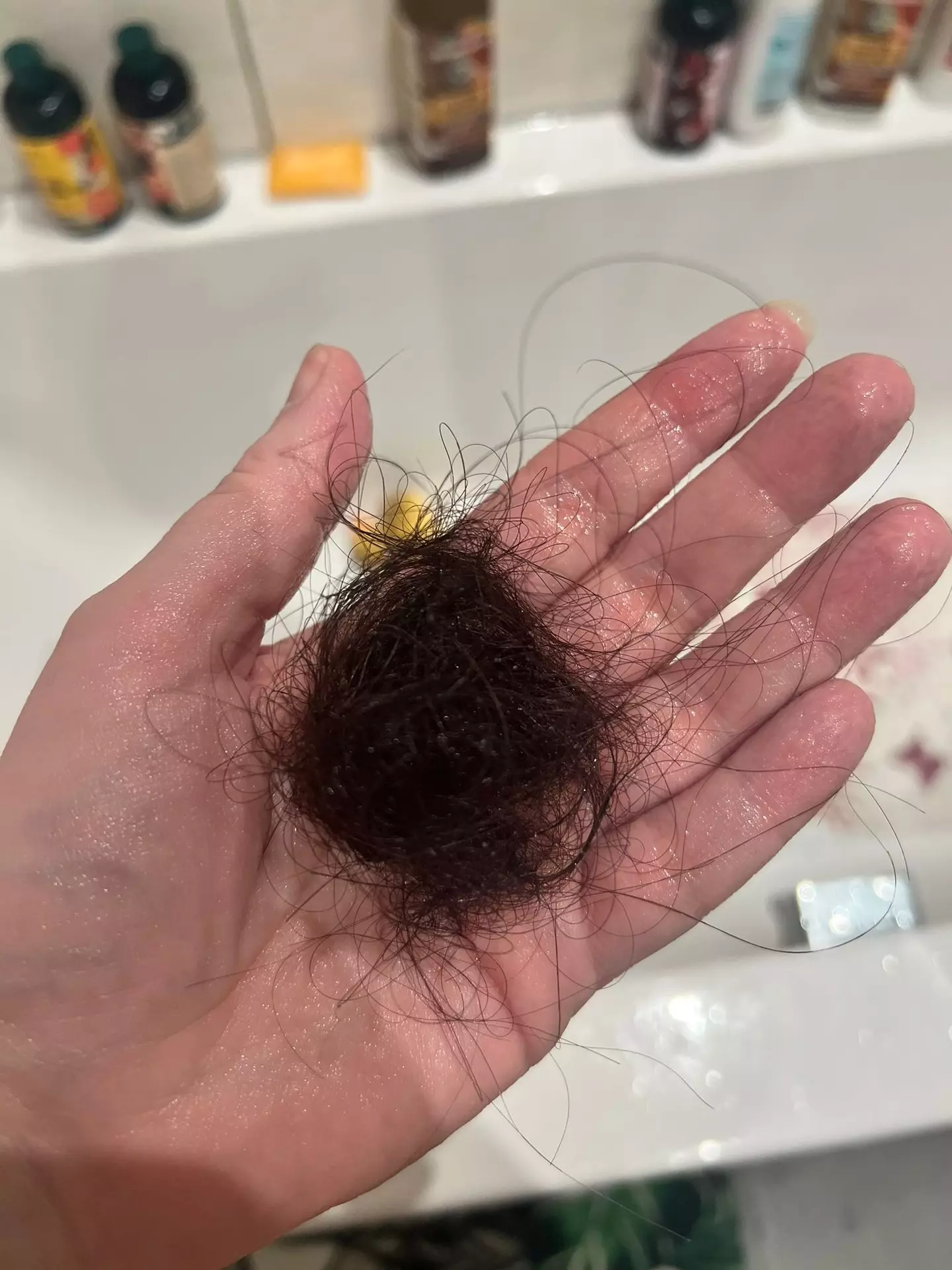 Jen's hair would fall out in the shower (Jen Thomas)