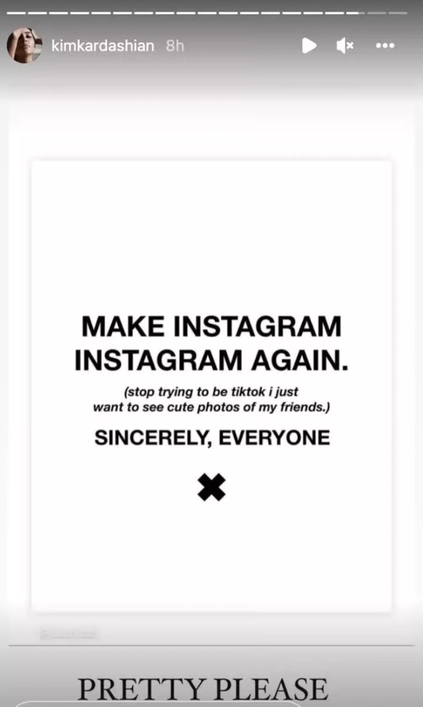 Kim Kardashian isn't happy with Instagram.