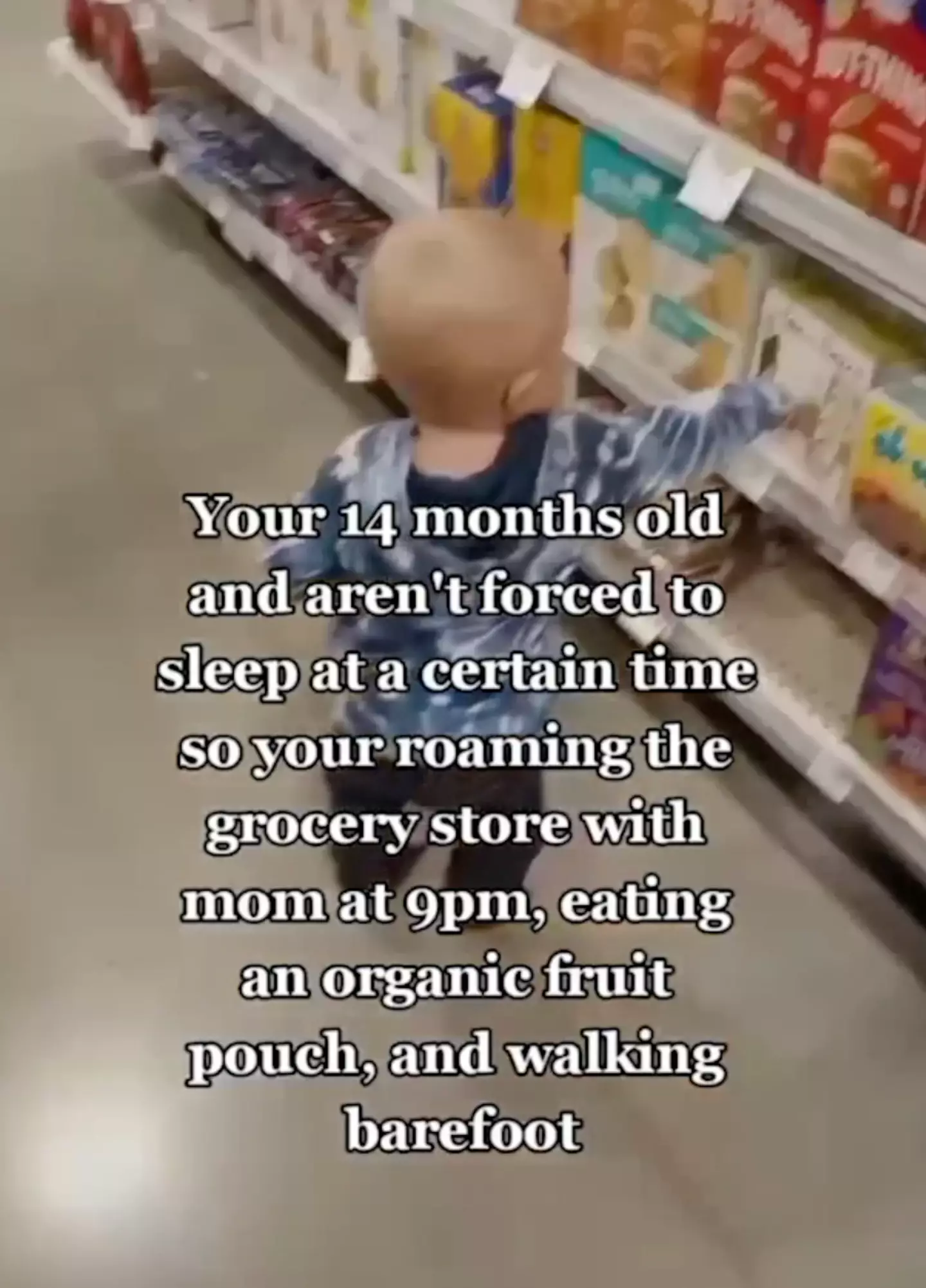 The mum lets her children walk around barefoot.