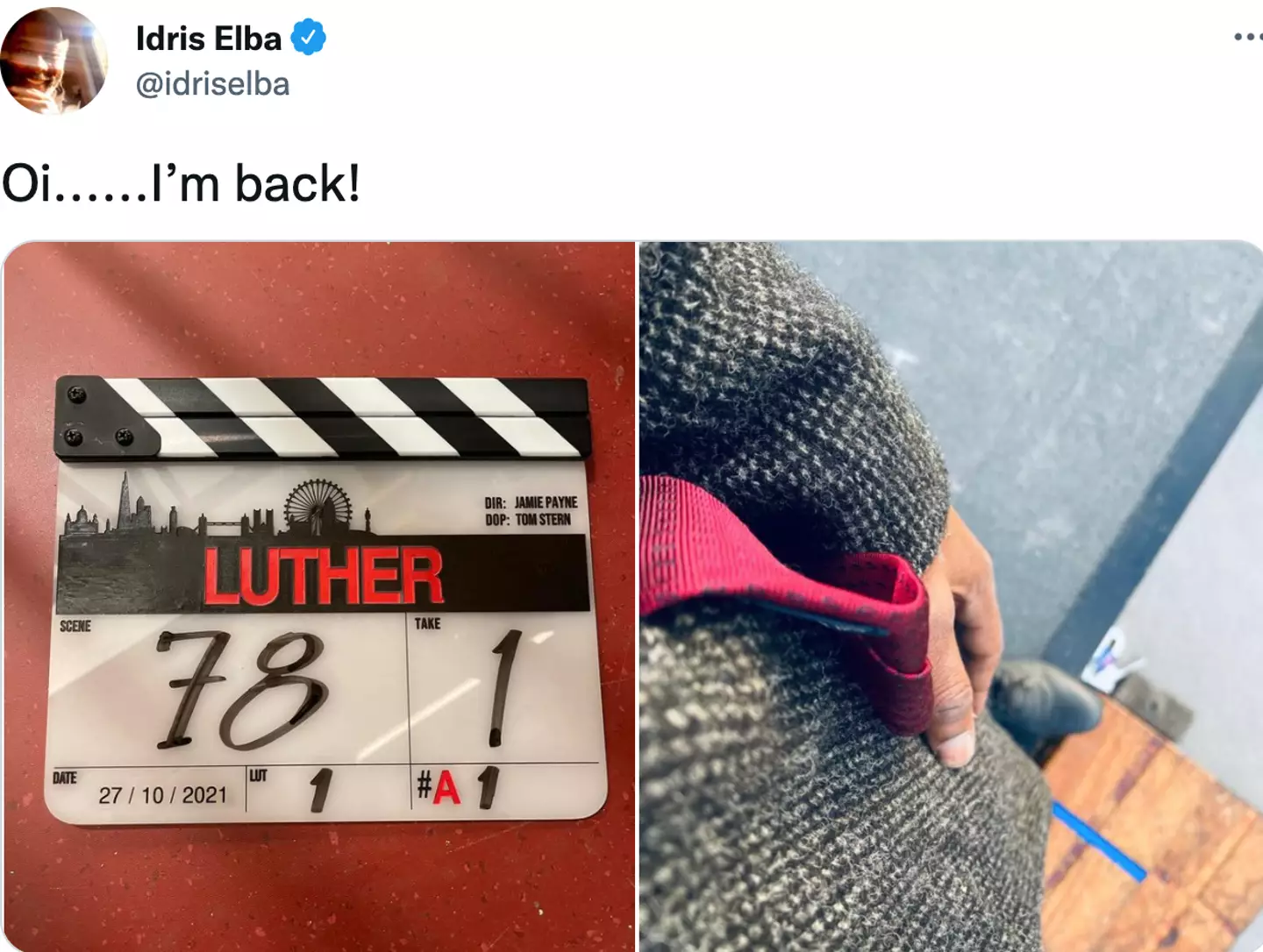 Idris Elba confirmed filming has begun (