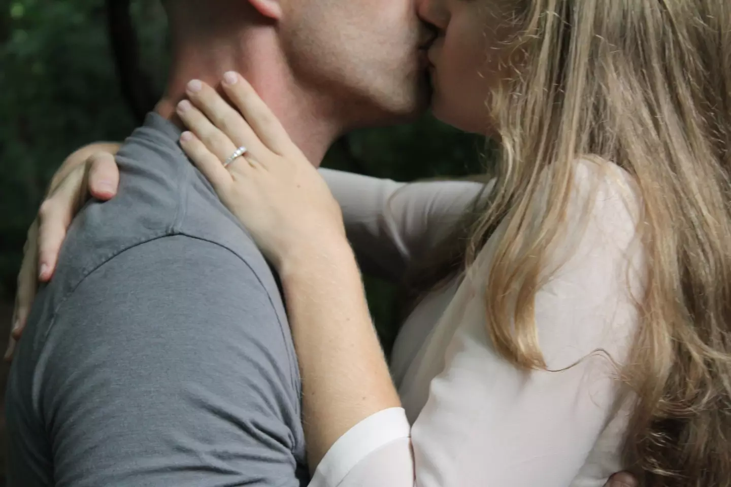 The bridesmaid ended up kissing the groom.