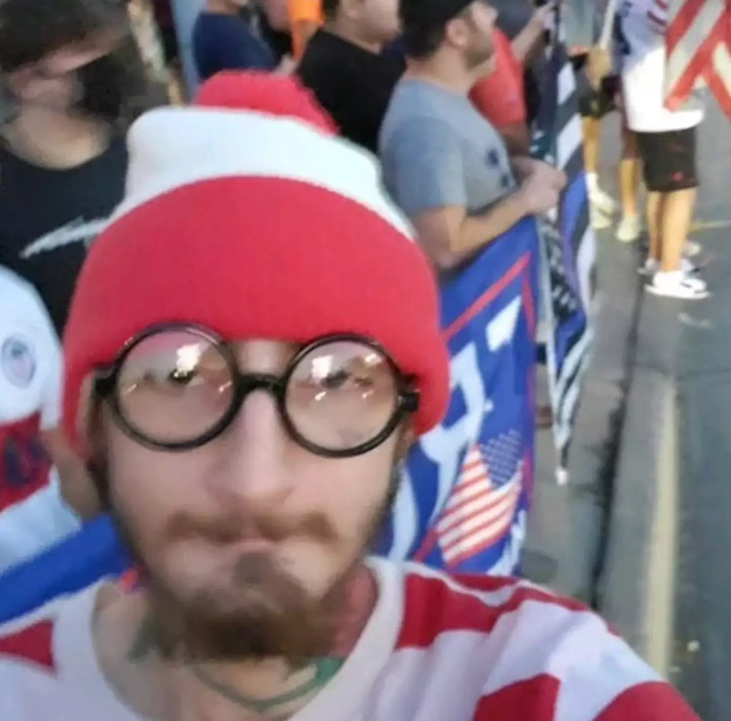 Crimo was pictured at a Trump rally dressed as Where's Wally.