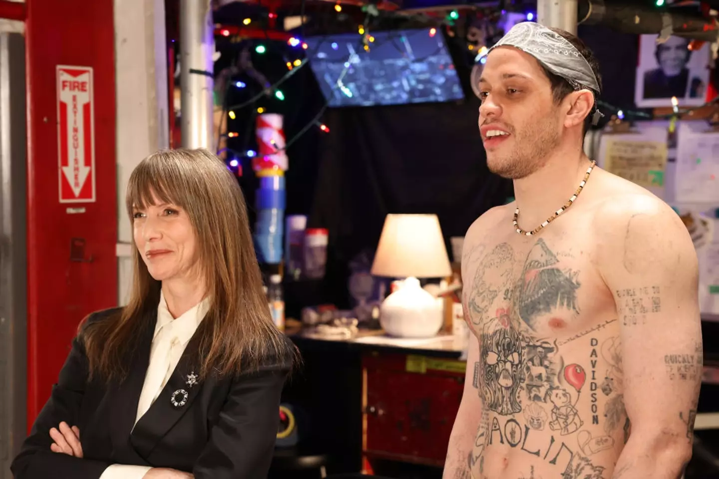 Davidson had almost 200 tattoos all over his body (Holland Rainwater/NBC via Getty Images)