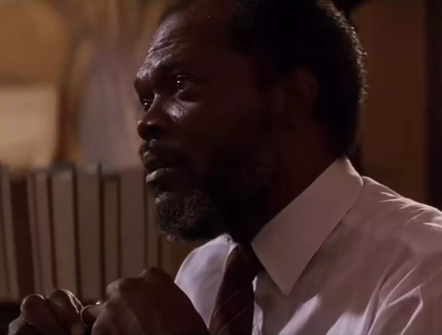 Samuel L. Jackson in A Time To Kill, though he believes his best work on the movie ended up getting cut.
