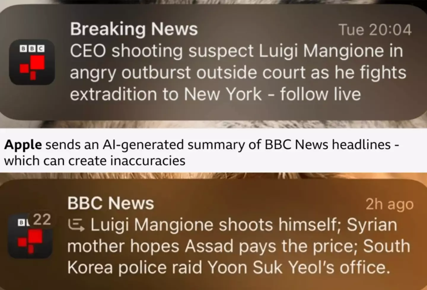 Apple Intelligence incorrectly summarized a BBC News story last month (BBC)