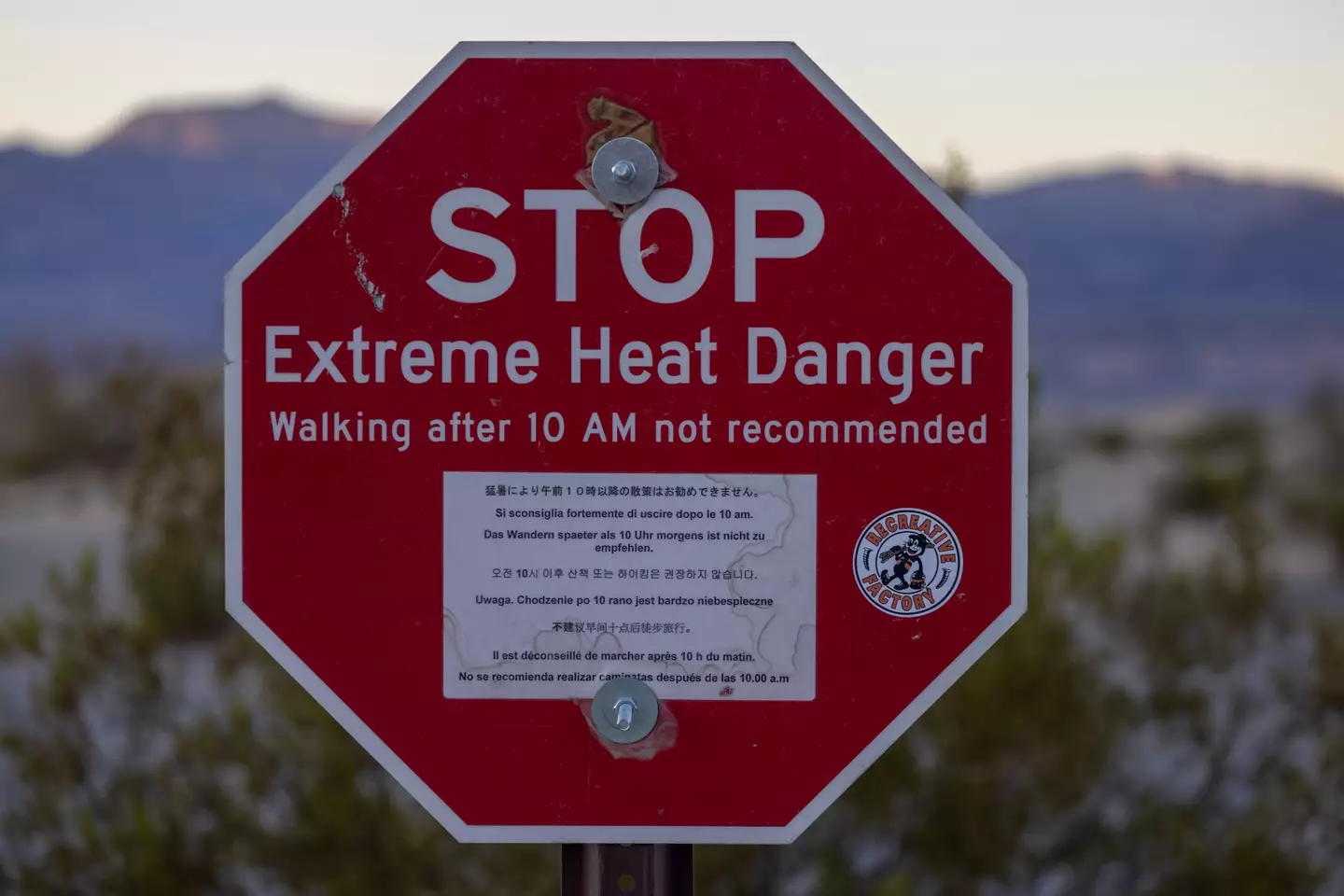 The Star Wars fan has urged others not to attempt to run in Death Valley as it 'is exceptionally dangerous'.