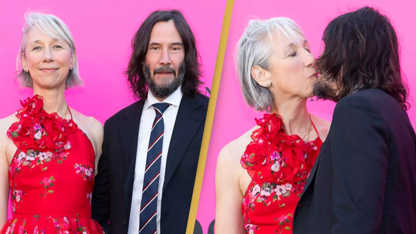 Keanu Reeves shares passionate kiss with girlfriend Alexandra Grant on red carpet