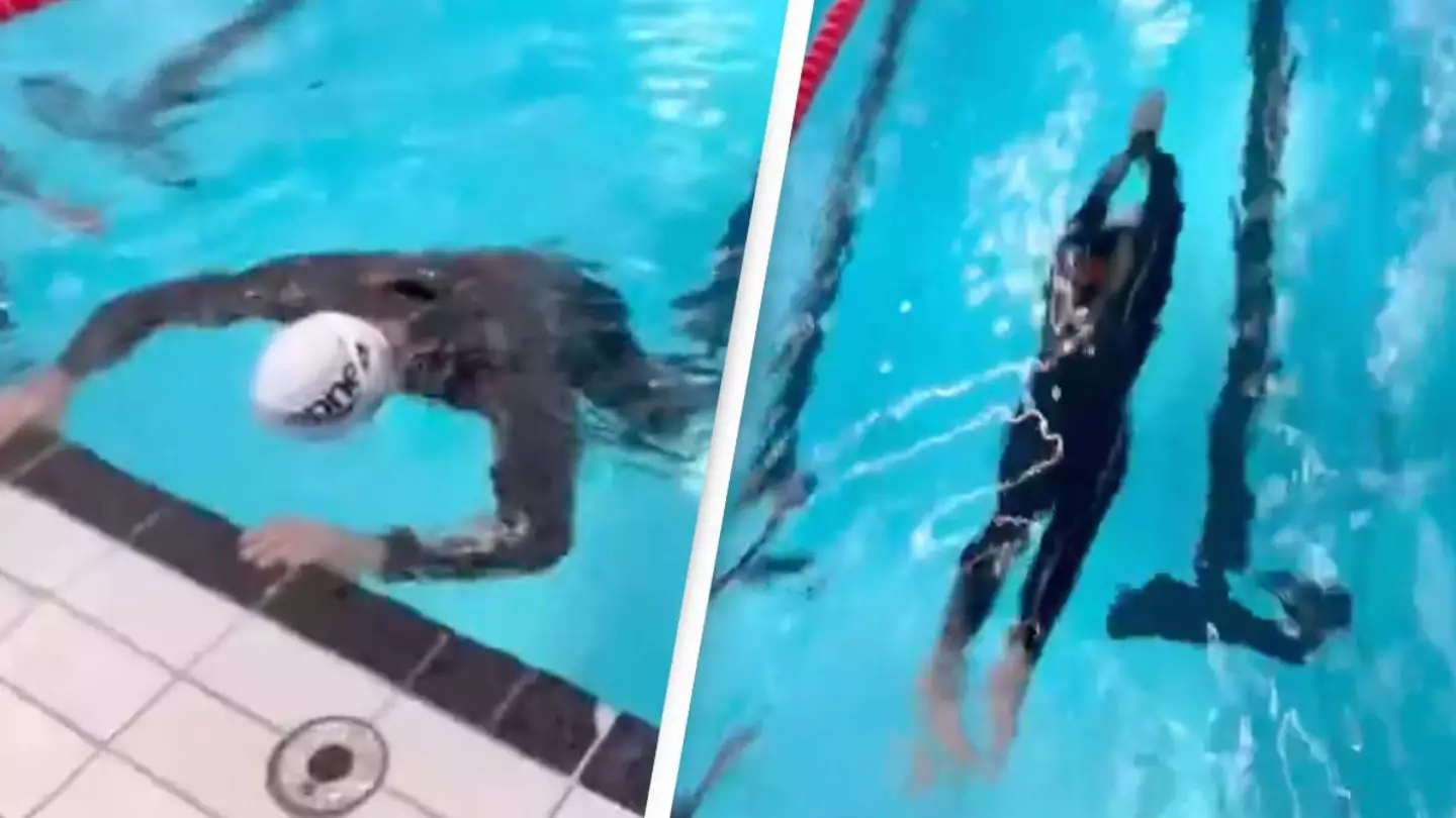 Swimmer films himself holding his breath for over five minutes has people saying he's 'not human'