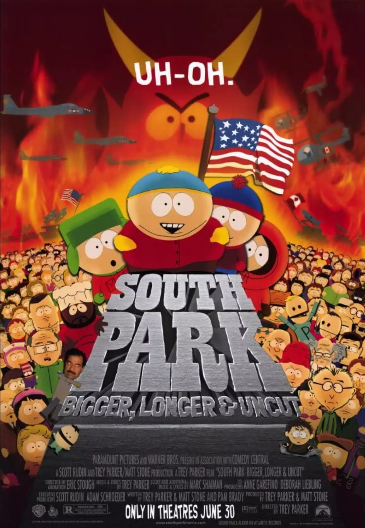 Poster for South Park: Bigger, Longer & Uncut.