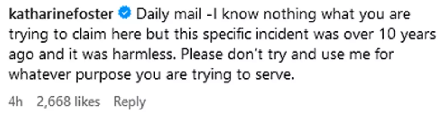 McPhee spoke out on social media.