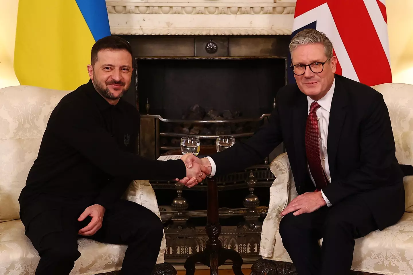 Zelenskyy met with UK Prime Minister Keir Starmer yesterday (PETER NICHOLLS/POOL/AFP via Getty Images)
