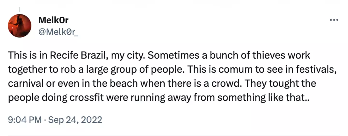 Customers mistook the joggers for something far more sinister.