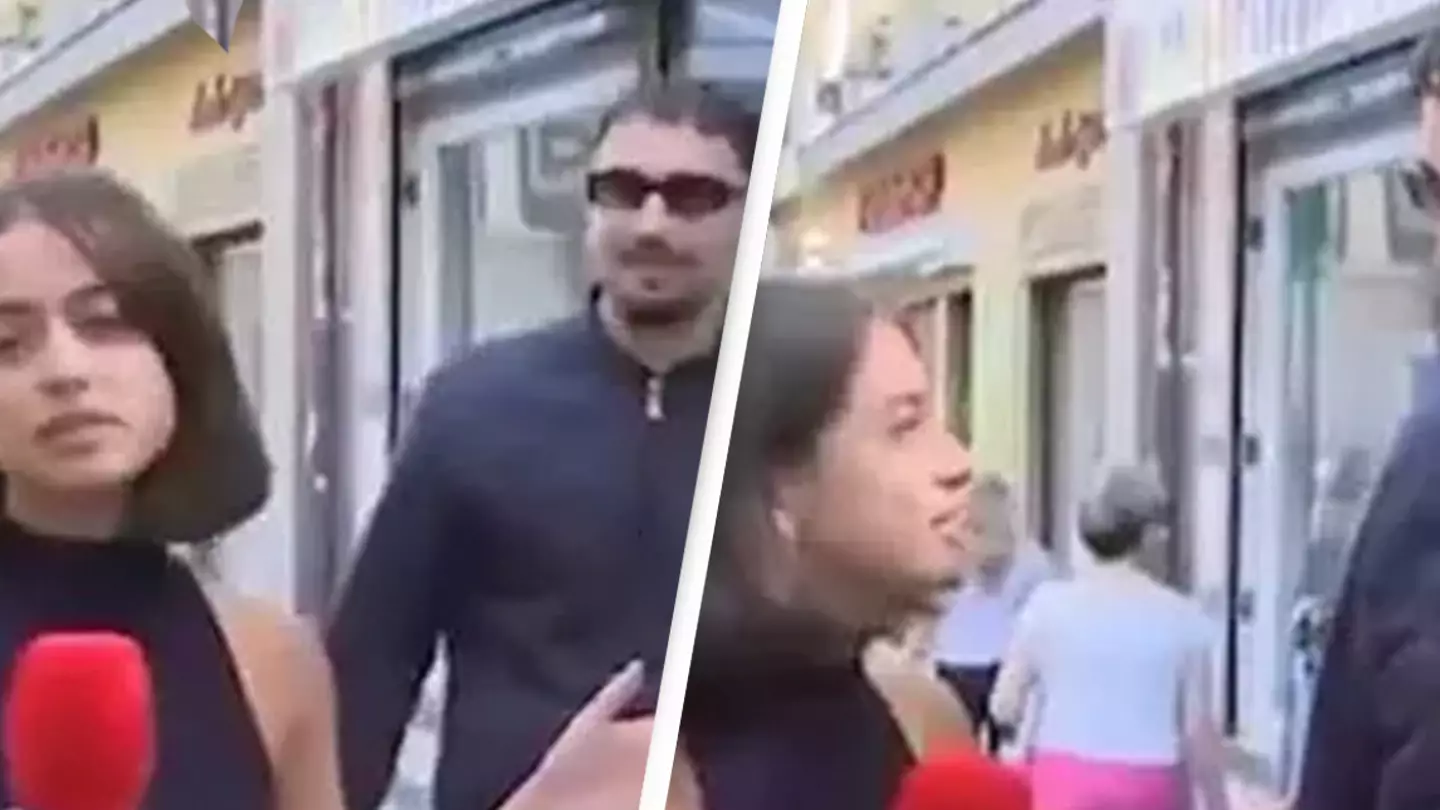 Man arrested after grabbing woman's behind live on air as she reported on a robbery