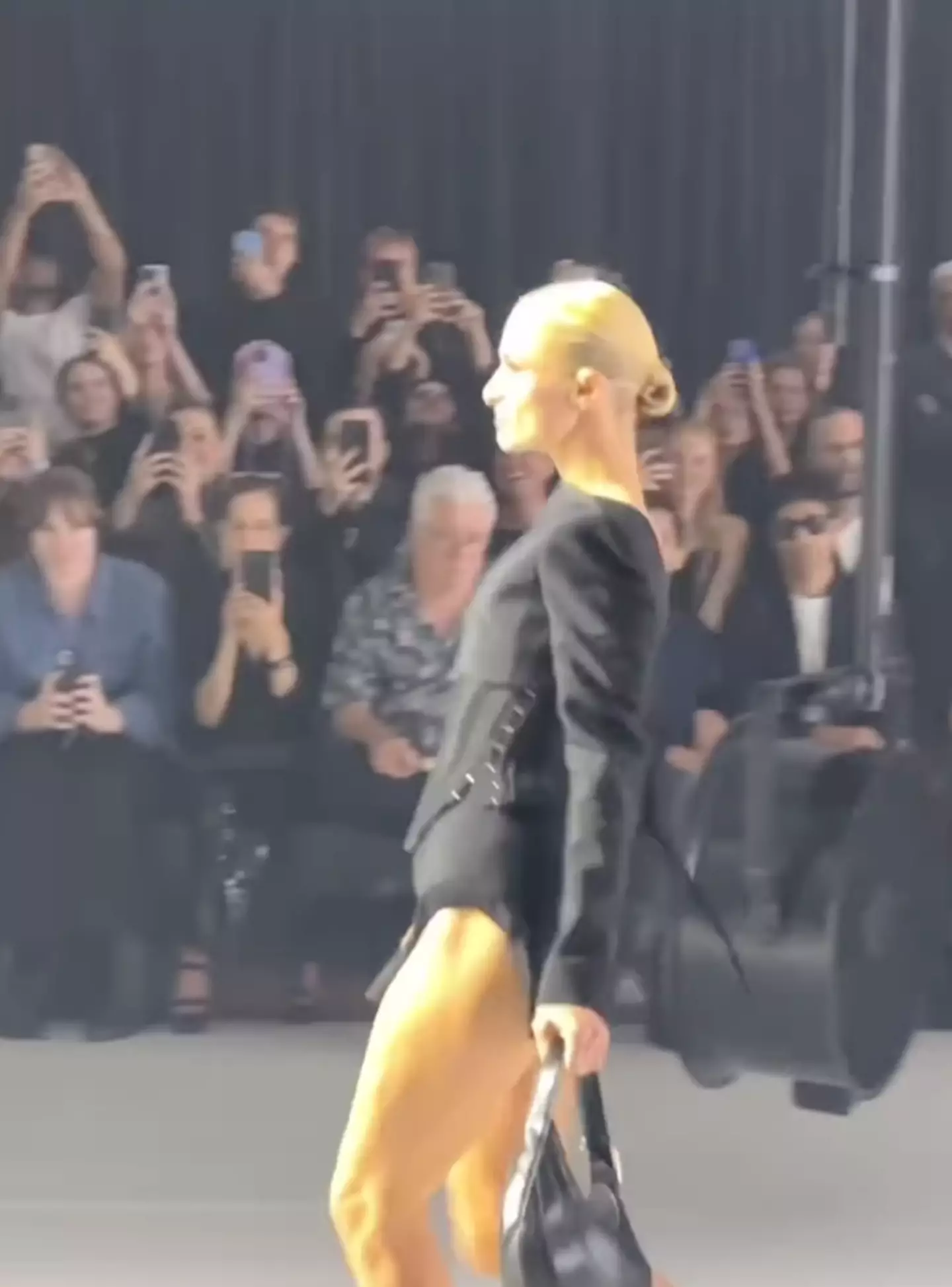 Hilton was walking for Mugler.