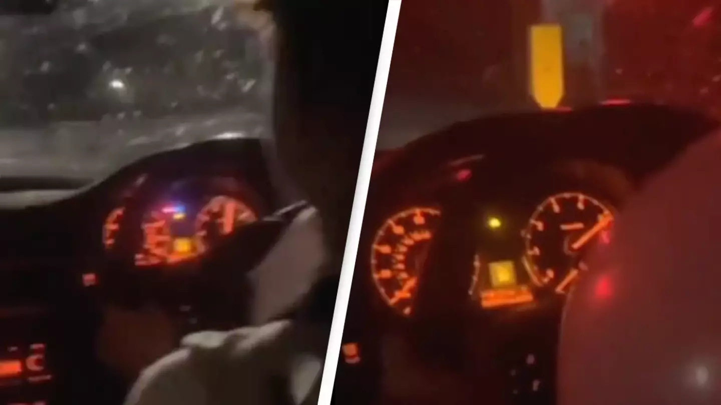 Chilling footage shows teen inhaling 'laughing gas' seconds before killing three friends in 100mph crash