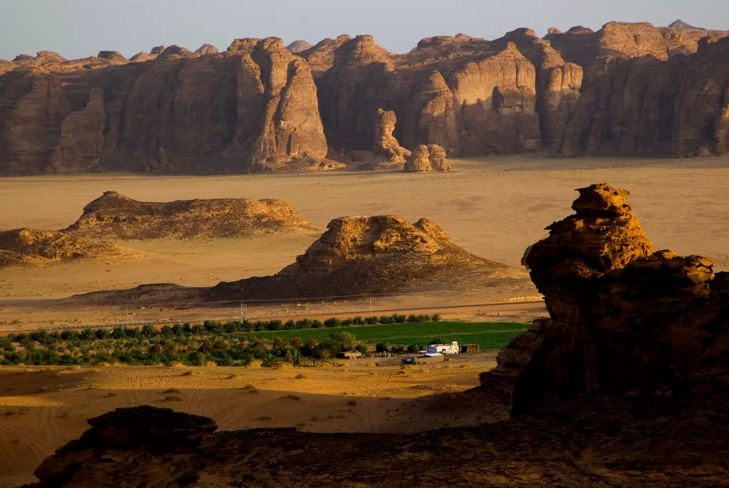The stone is located in the Saudi Arabian desert.