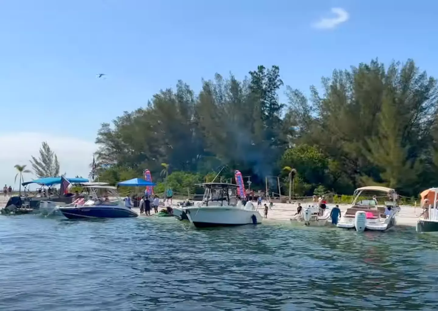 The coast of Pine Key Island at the time of an event. (YouTube/Paul Balzano)