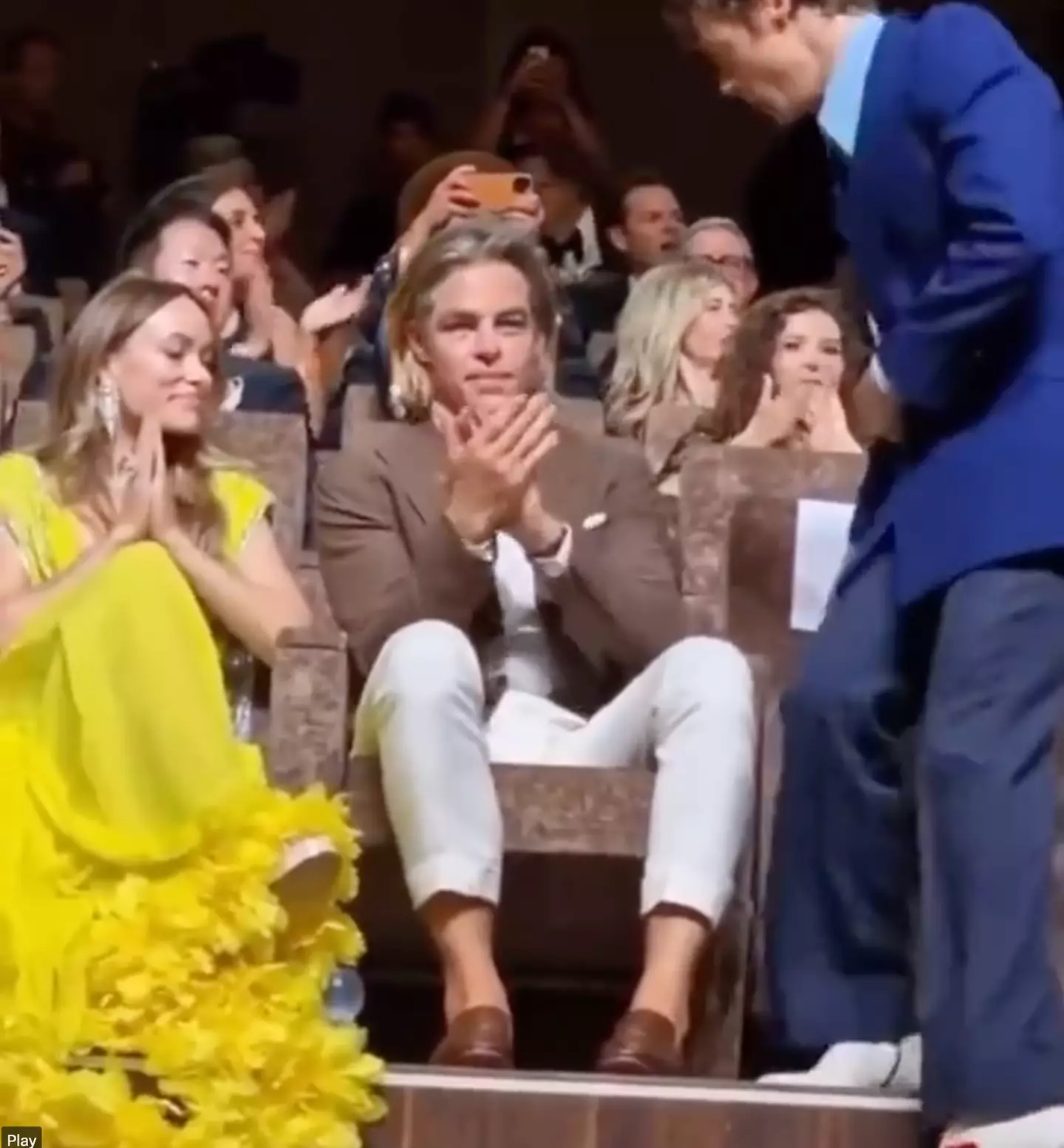 People were convinced that Harry had spat on Chris Pine.