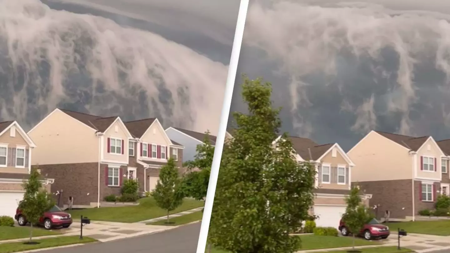 Baffling Clouds Look Like A Tsunami In Mesmerising Footage