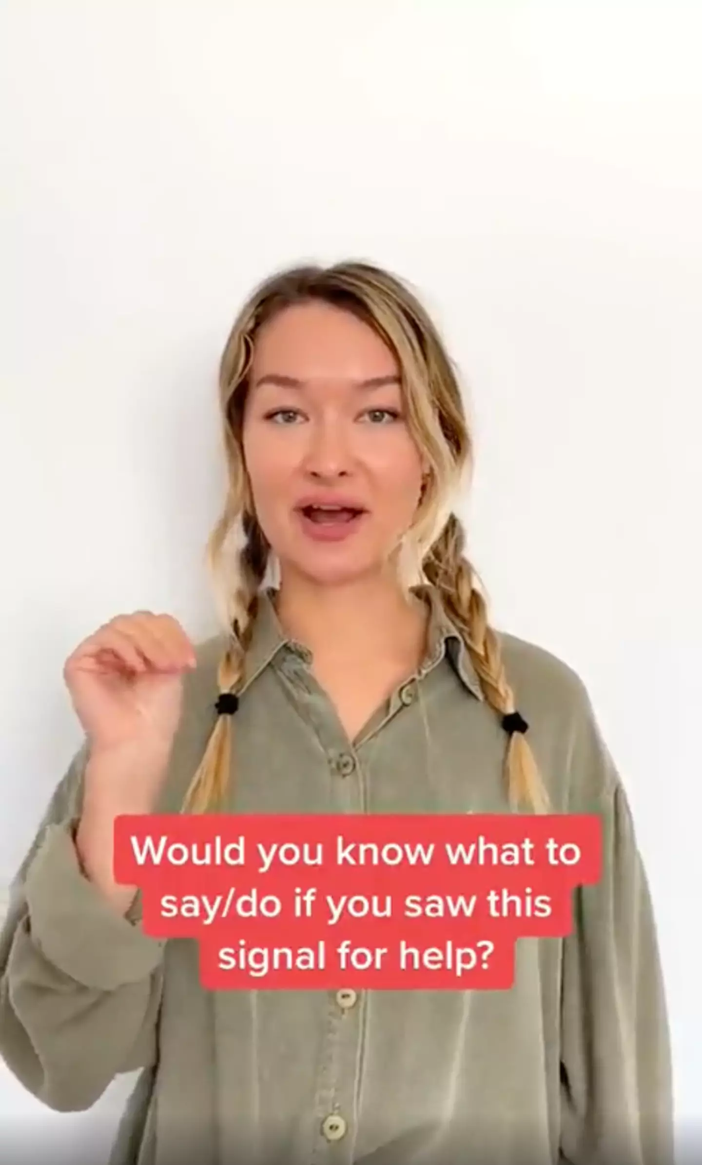 This viral hand signal shows that someone needs help.