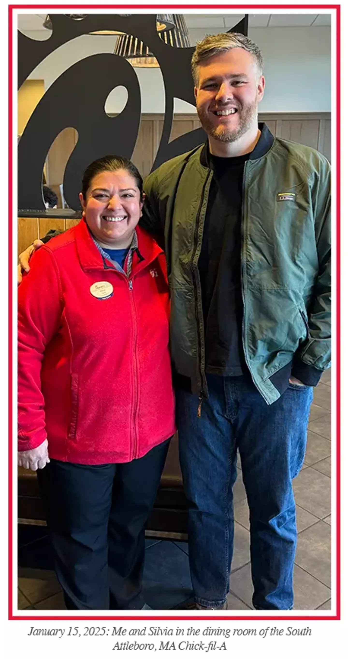 He said staff at the restaurant were rooting for him which helped keep him motivated (Substack/Tom Carroll)