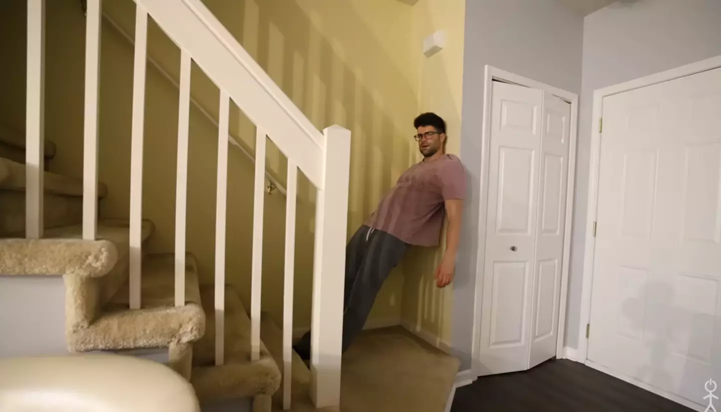 He had some challenging moments during his standing challenge, to say the least (YouTube/FocusedLucas)