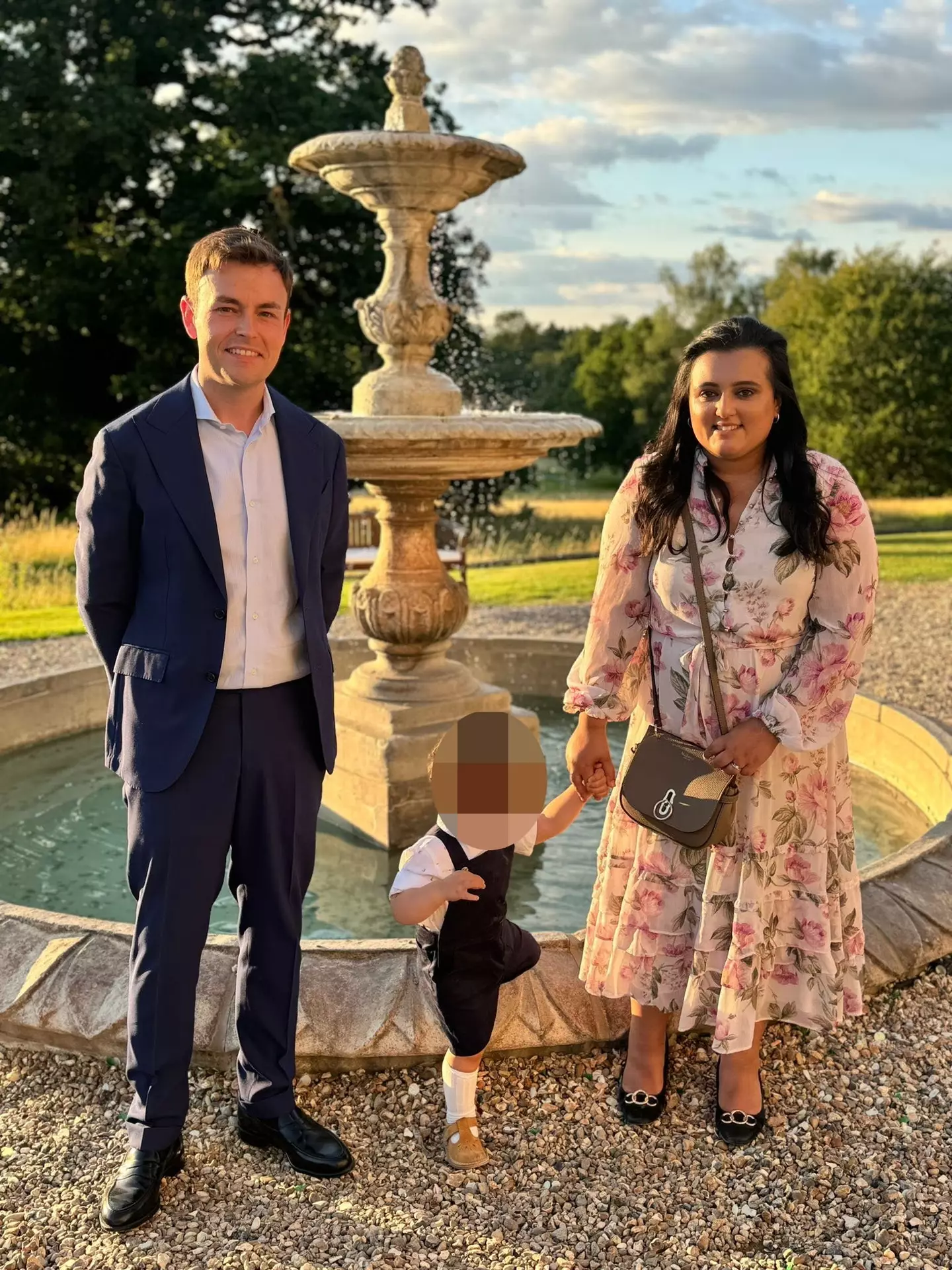 Dan with his wife Sonia Khan and their son Elijah (SWNS)