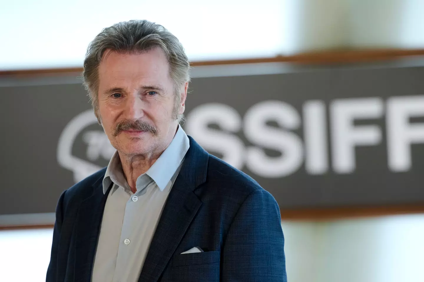 Liam Neeson was shooting 'The Naked Gun' alongside Pamela Anderson earlier this year (Carlos Alvarez/Getty Images)