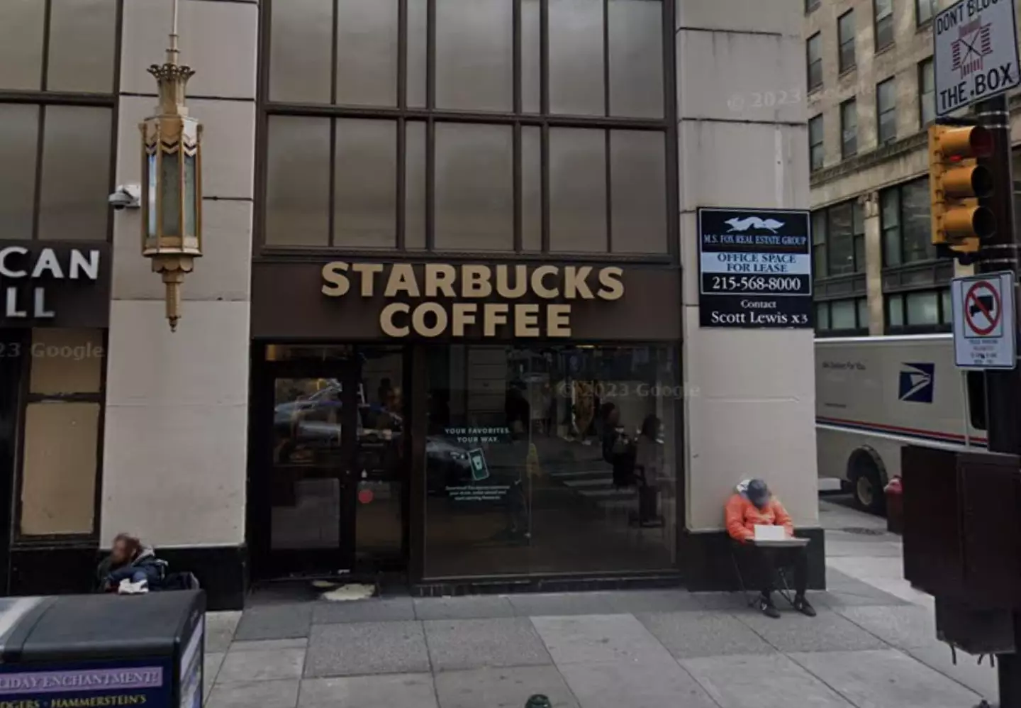The incident took place at the Starbucks located in Rittenhouse Square.