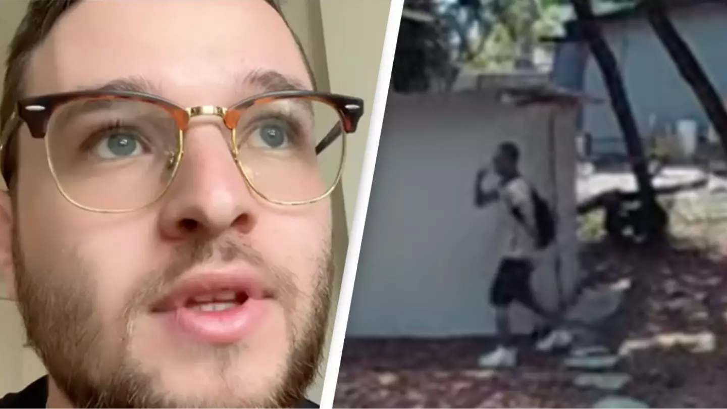 Man claims he's caught a time traveler using his shed in bizarre footage
