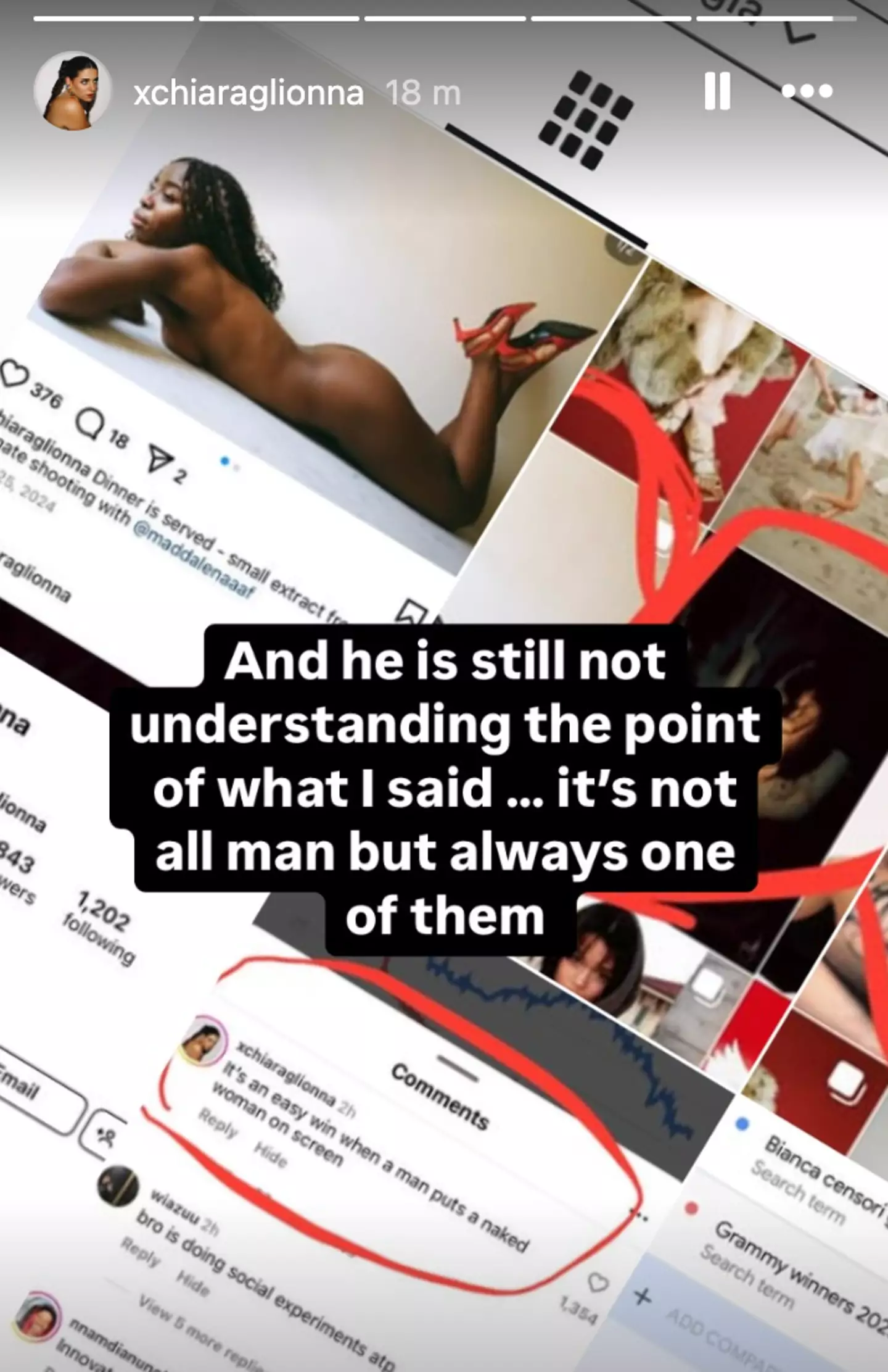 The photographer said Kanye does 'not understand the point' (Instagram/@xchiaraglionna)