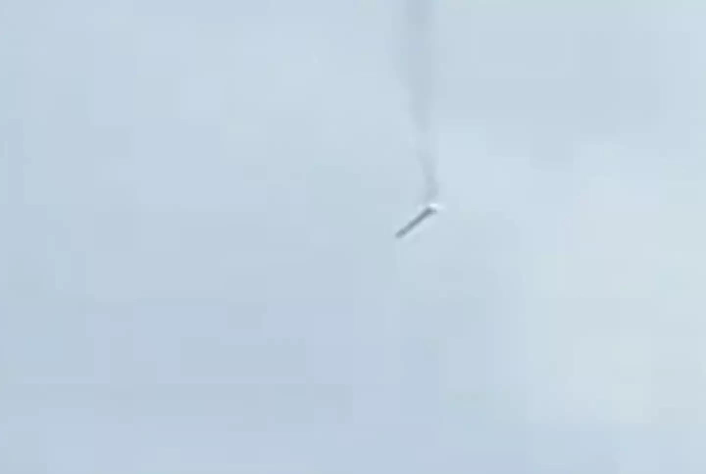 The rocket fell back to Earth after accidentally launching. (X/@DriveGreen80167)