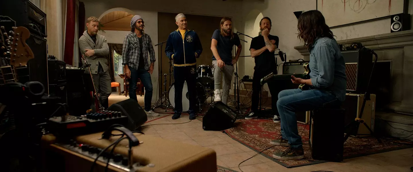 The Foo Fighters head to a spooky mansion to write a new album. (Sony Pictures)