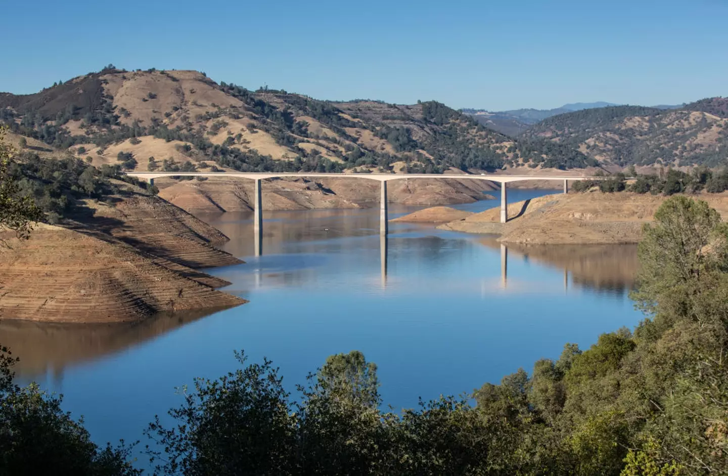 After murdering their victims, Mikhel and Kadamovas dumped their bodies in the New Melones Reservoir (George Rose/Getty Images)