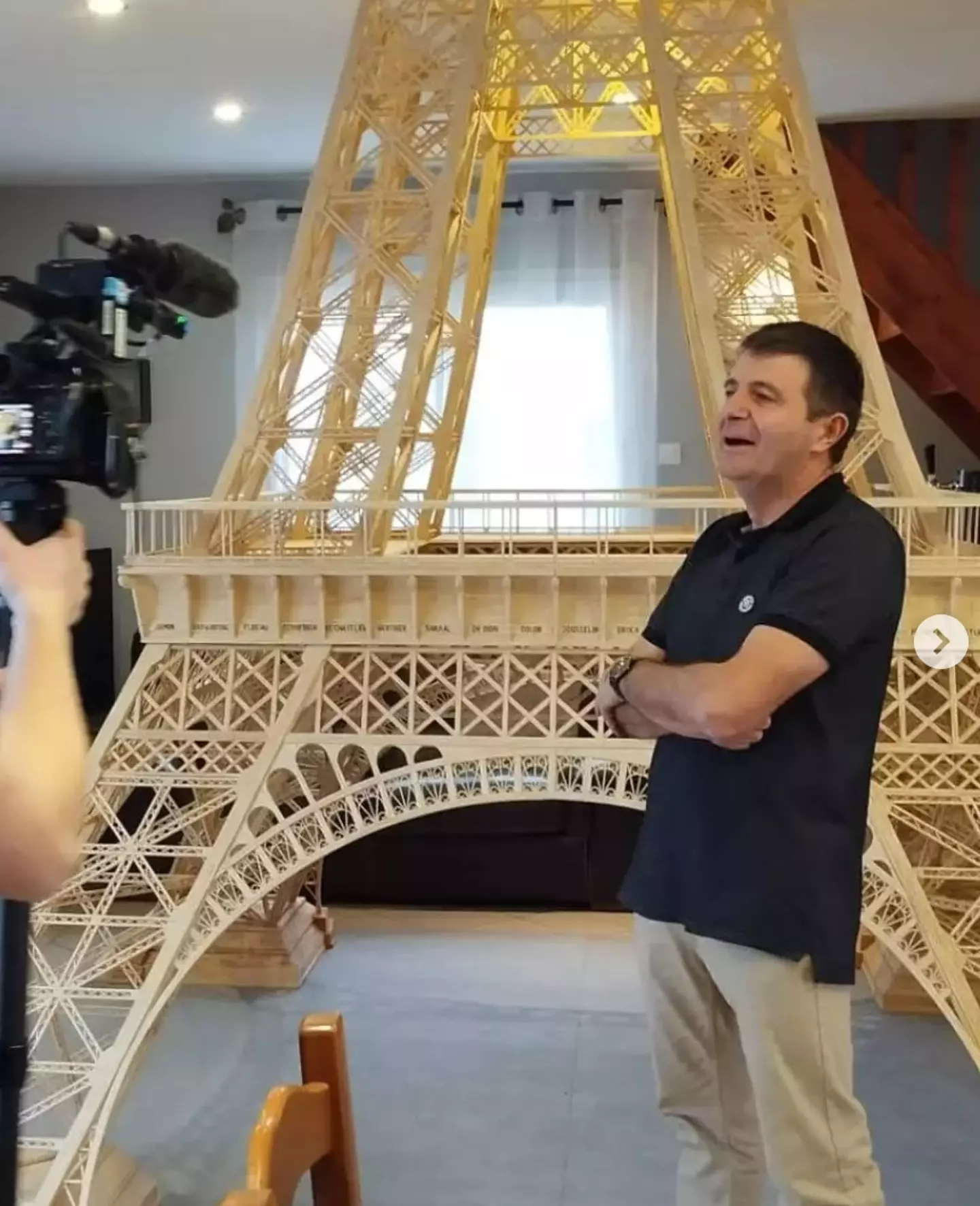 47-year-old Richard Plaud  showed his patriotism to his country with his own impressive entry of the Eiffel Tower.